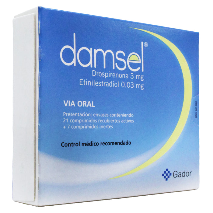 Damsel Drospirenona 3Mg Y Etinil Estradiol 0.03Mg X 28 Comprimidos