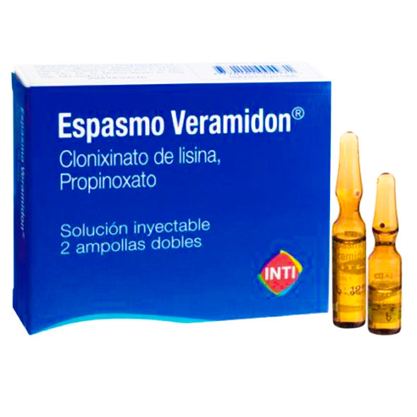 Espasmo Veramidon Clonixinato De Lisina 200Mg Y Propinoxato 15Mg X Ampolla