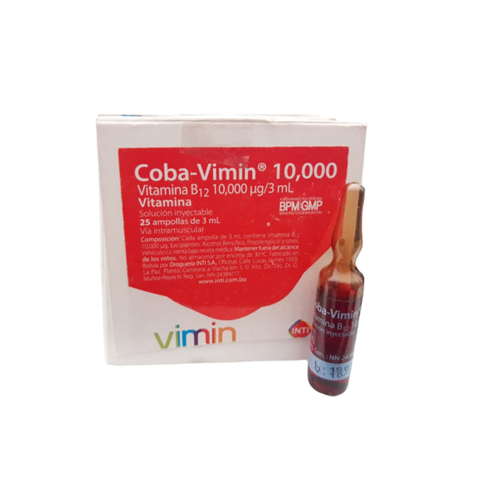 Coba Vimin 10000Mcg Vitamina B1 B6 B12 X Ampolla