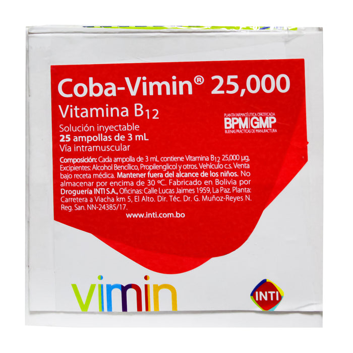 Coba Vimin 25000Mcg Vitamina B12 X Ampolla