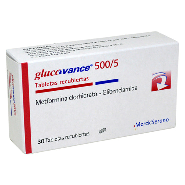 Glucovance 500Mg Metformina Clorhidrato Y 5Mg Glibenclamida X Tableta