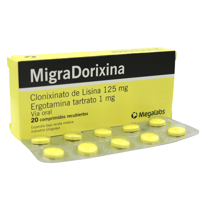 Migradorixina Clonixina Lisina 125Mg Y Ergotamina 1Mg X Tableta