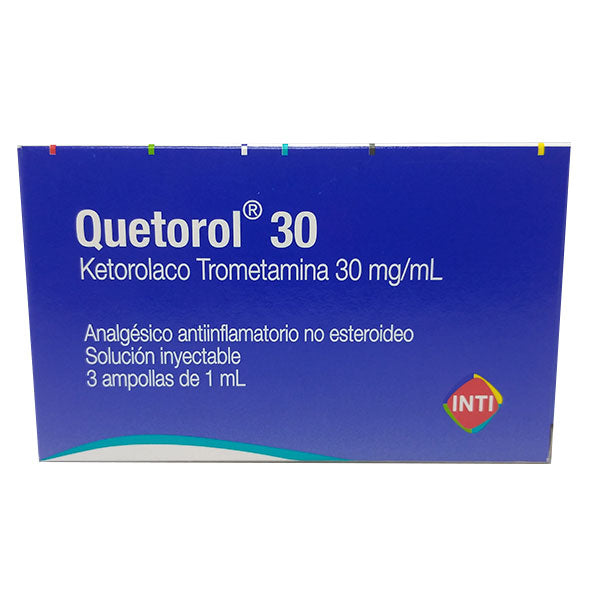 Quetorol 30Mg Ketorolaco Y 1Ml X Ampolla