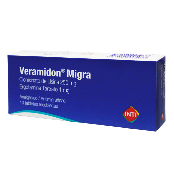 Veramidon Migra Clonixinato De Lisina 125Mg Y Ergotamina Tartrato 1Mg X Tableta