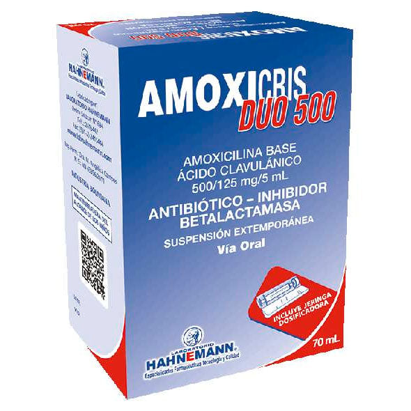 Amoxicris Duo 500 125 Mg Susp X 70Ml Amoxi  Clavul