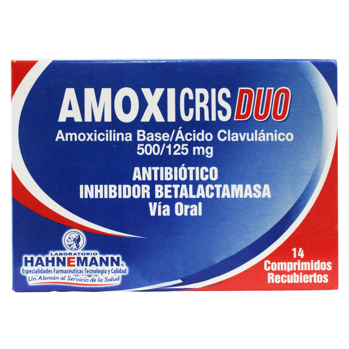 Amoxicris Duo Amoxicilina 500Mg Y Acido Clavulanico 125Mg X Tableta