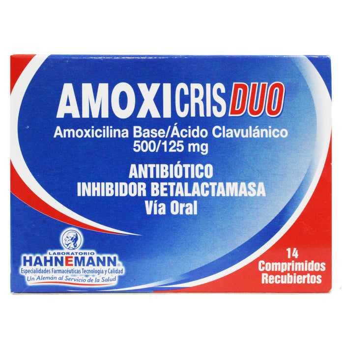 Amoxicris Duo Amoxicilina 500Mg Y Acido Clavulanico 125Mg X Tableta