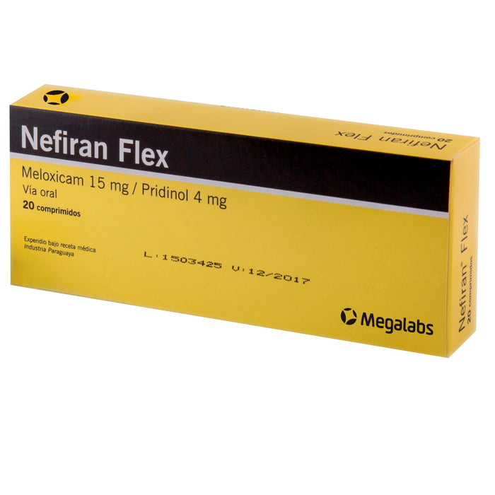 Nefiran Flex Meloxicam 15Mg Y Pridinol Mesilato 4Mg X Tableta