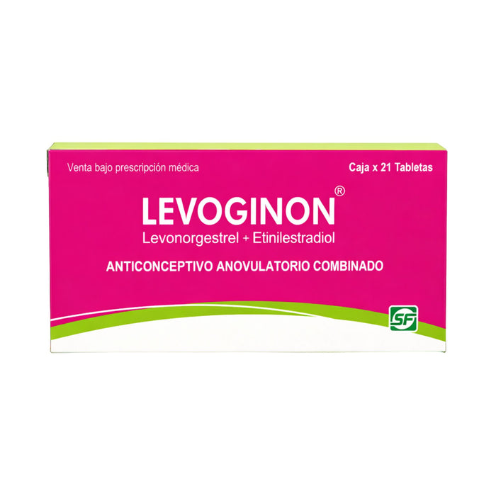 Levoginon Levonorgestrel 0.15Mg Y Etinil Estradiol 0.03Mg X 21 Tabletas
