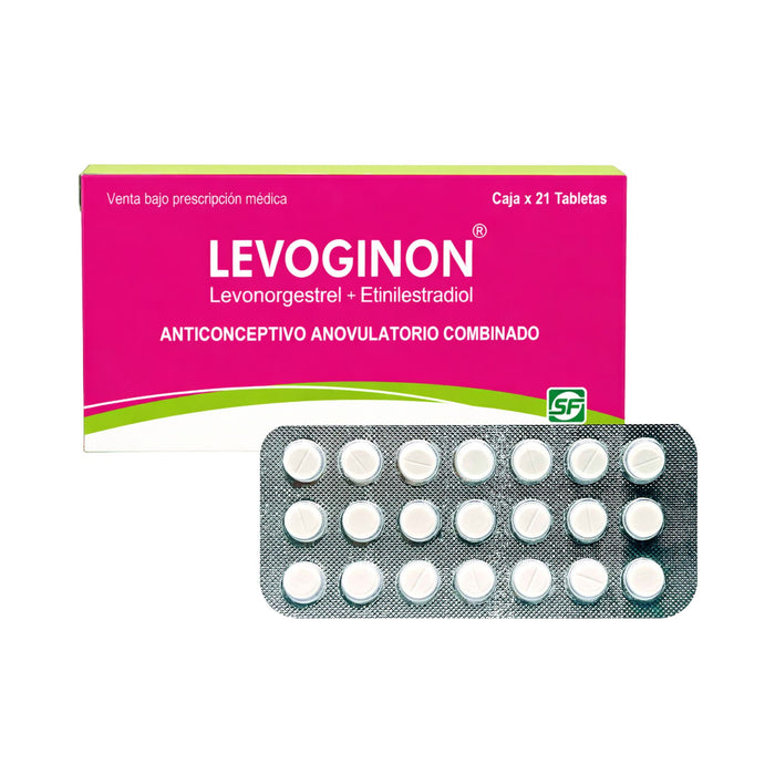 Levoginon Levonorgestrel 0.15Mg Y Etinil Estradiol 0.03Mg X 21 Tabletas