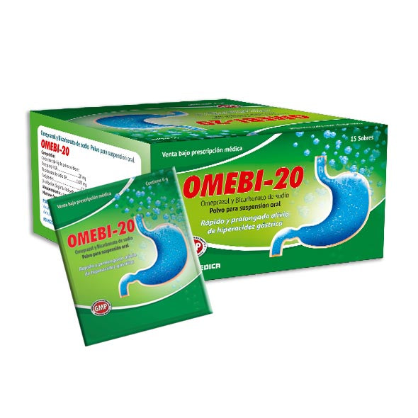 Omebi-20 Omeprazol 20Mg Y Bicarbonato Sodio 1680Mg X Sobre