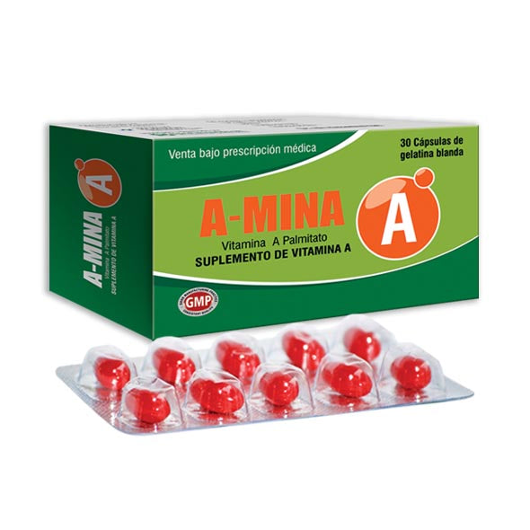 A-Mina Vitamina A 10000Ui X Capsula Blanda