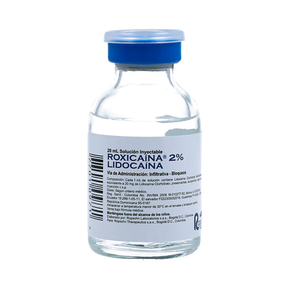 Roxicaina 0.02 Lidocaina Y 20Ml X Ampolla