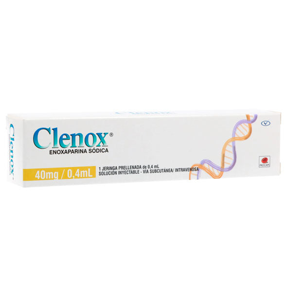 Clenox 40Mg Enoxaparina Jeringa Prellenada De 0.4Ml X Unidad