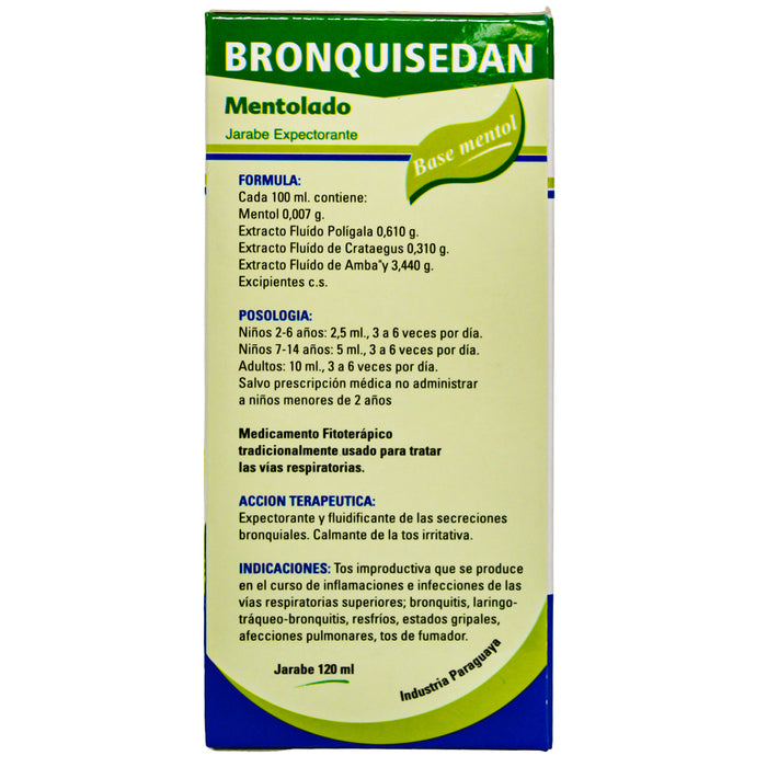 Broncodine Bronquisedan Jarabe Mentolado X 120Ml— Farmacorp