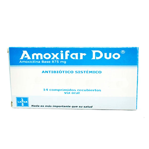 Amoxifar Duo Amoxicilina 875Mg X Tableta