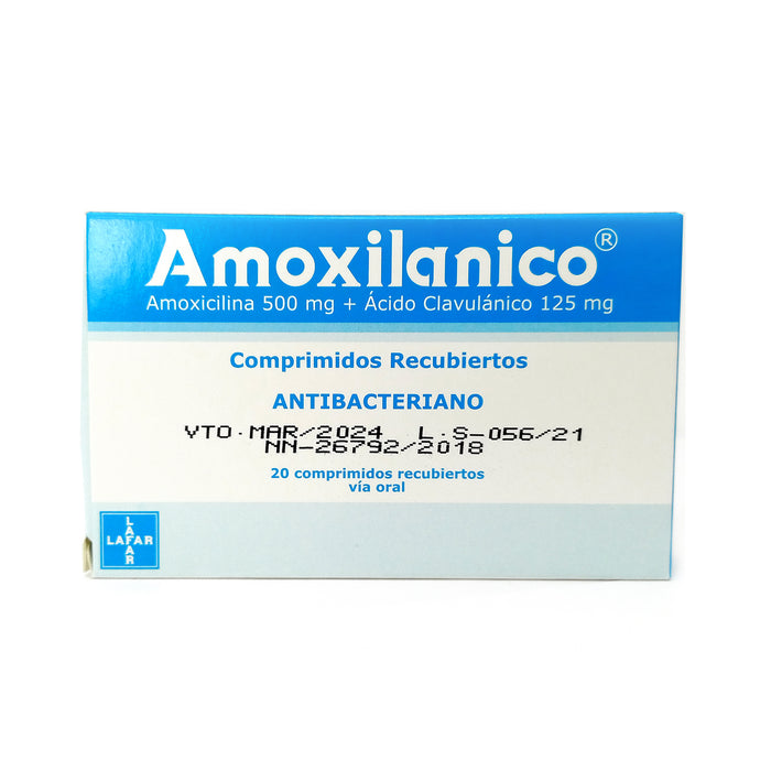 Amoxilanico Amoxicilina 500Mg Y Acido Clavulanico 125Mg X Tableta