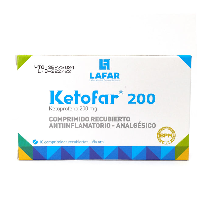 Ketofar 200 Ketoprofeno 200Mg X Tableta
