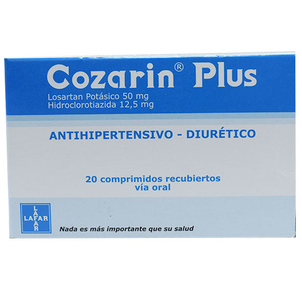 Cozarin Plus Losartan Potasico 50Mg Y Hidroclorotiazida 12.5Mg X Tableta