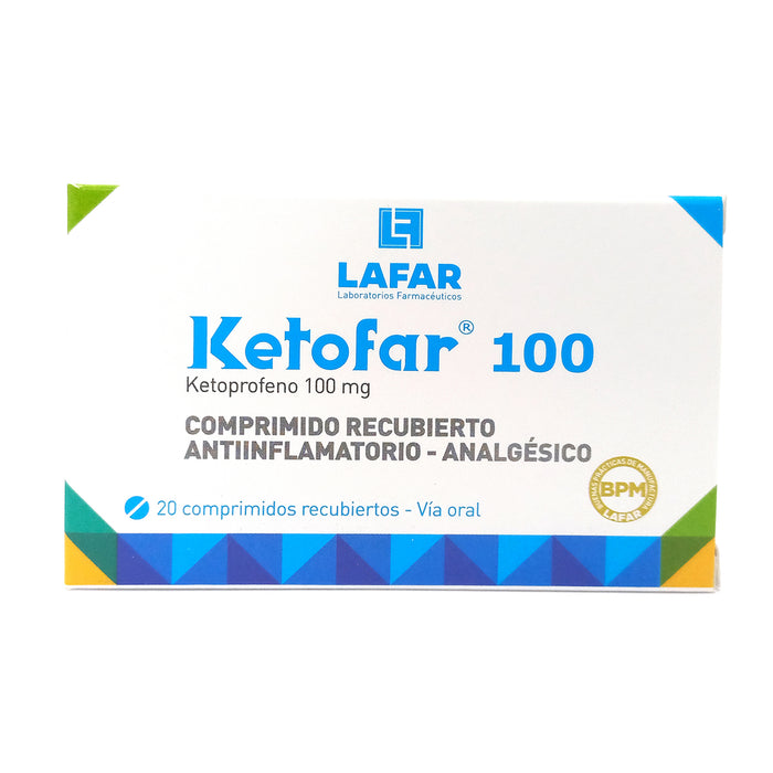 Ketofar 100 Ketoprofeno 100Mg X Tableta
