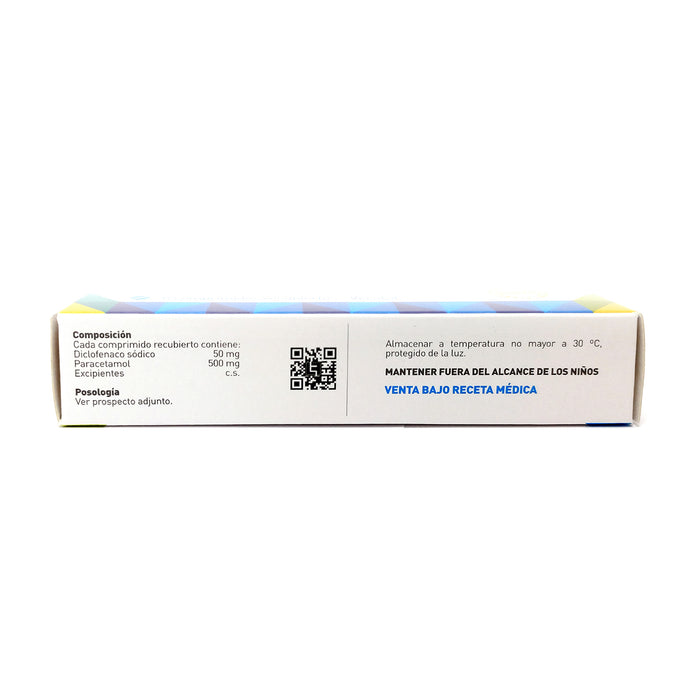 Diclofar Plus Diclofenaco 50Mg Y Paracetamol 500Mg X Tableta