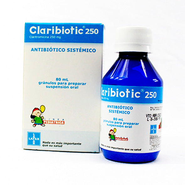 Claribiotic 250Mg 5Ml Susp X 80Ml Claritromicina