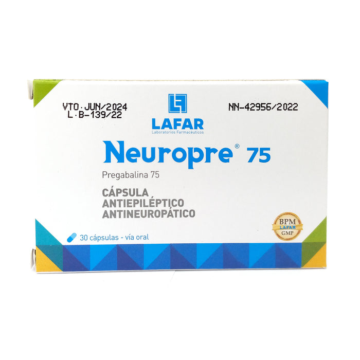 Neuropre Pregabalina 75Mg X Capsula