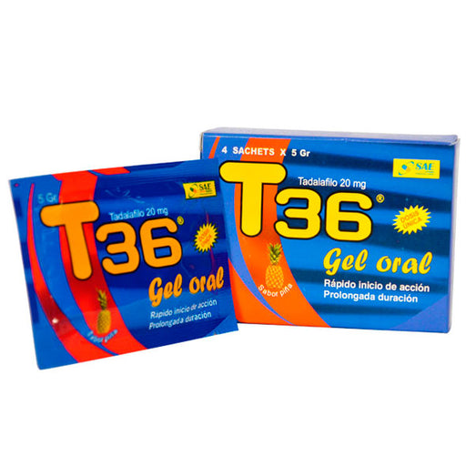T 36 Gel Oral Tadalafilo 20Mg X Sobre