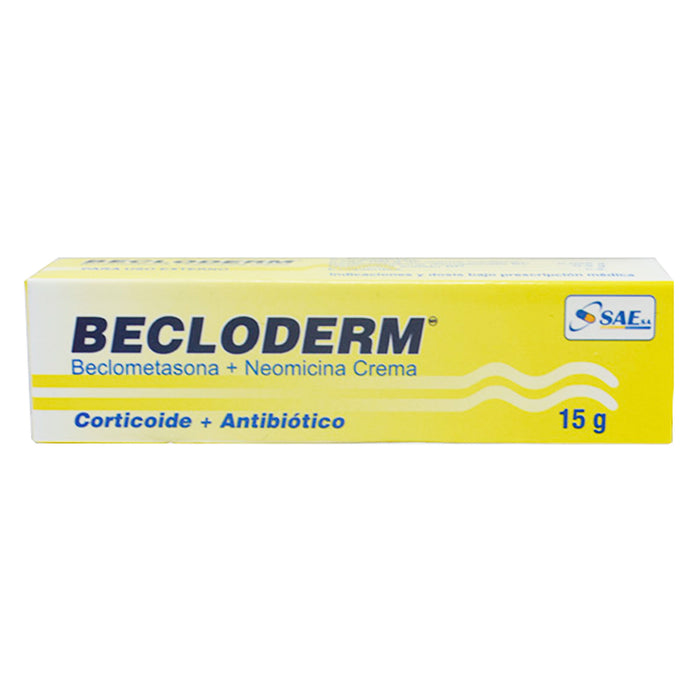 Becloderm Crema Beclometasona Dipropionato 0.00025 Y Neomicina Sulfato 0.005 X 15G