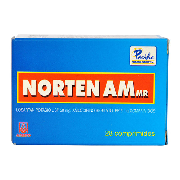 Norten Am Losartan Potasico 50Mg Y Amlodipino Besilato 5Mg X Tableta