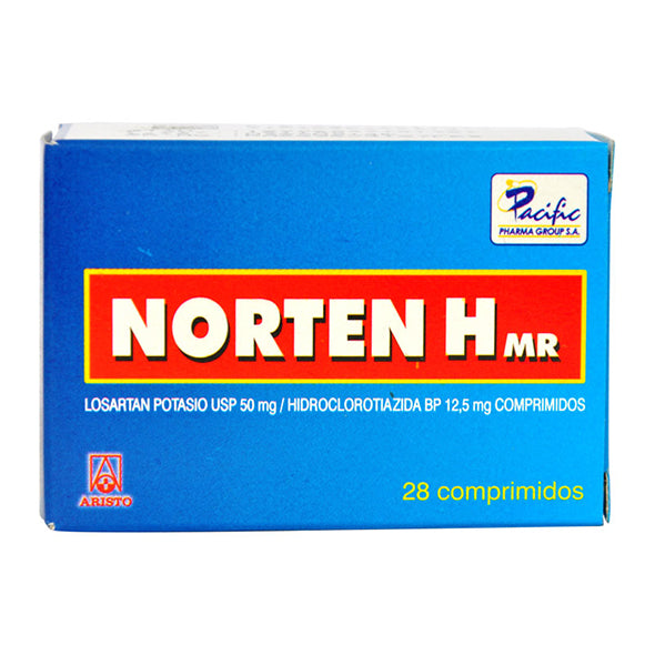 Norten H Losartan Potasico 50Mg Y Hidroclorotiazida 12.5Mg X Tableta