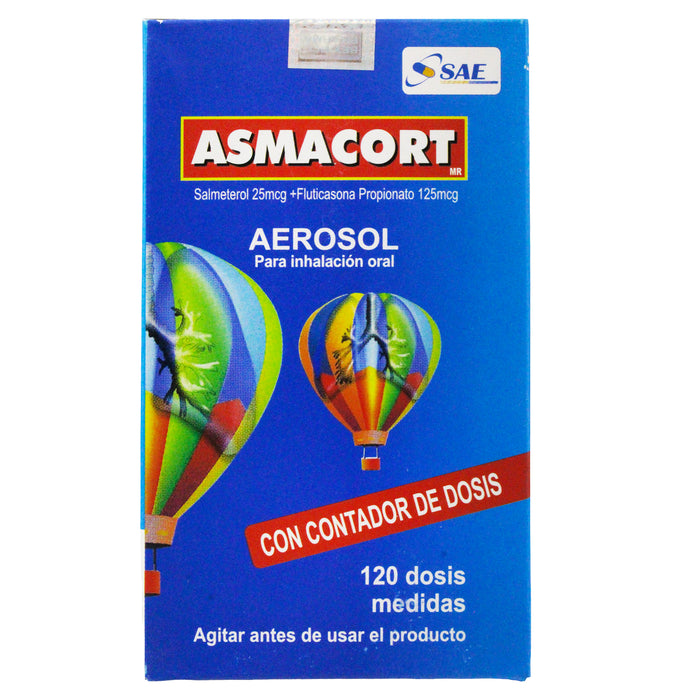 Asmacort 25 125 Aer Oral X 120 Dosis Salmet Flutic