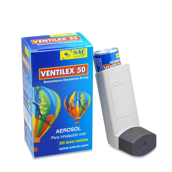 Ventilex 50Mcg Aerosol Oralx 200 Dosis Beclometaso