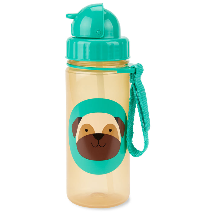 Skip Hop Botella Con Bombilla Perro Pug X 390Ml