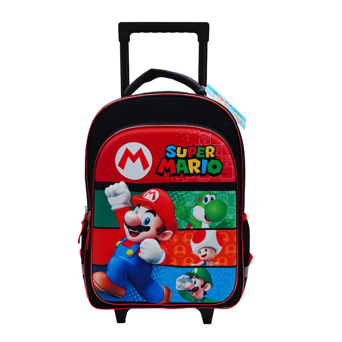 Mochila Con Rueda Disney Mario Para Niño Pvc 16.5
