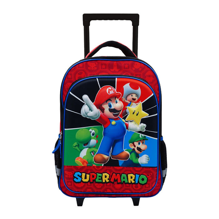 Mochila Con Rueda Disney Mario Para Niño Pvc 16.5