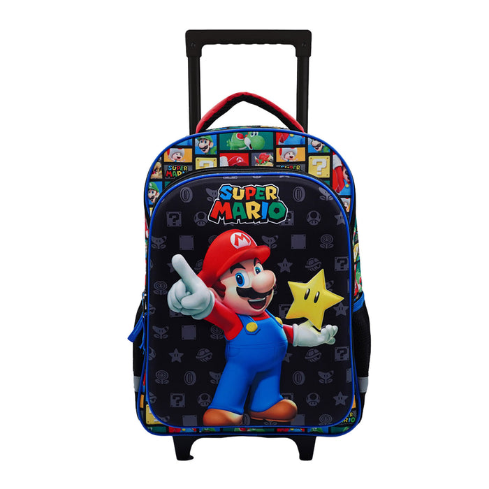 Mochila Con Rueda Disney Mario Para Niño Pvc 16.5