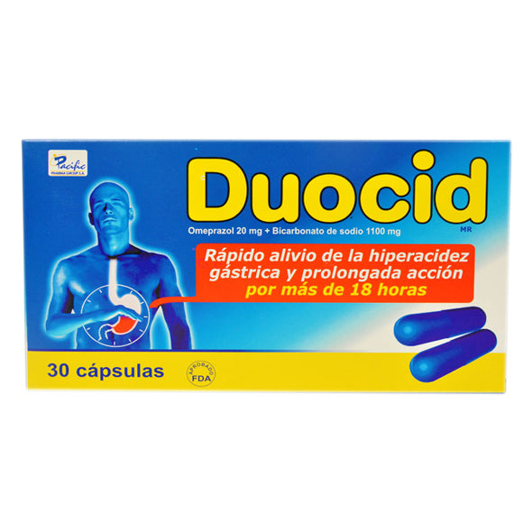 Duocid Omeprazol 20Mg-Bicarbonato De Sodio 0.011 X Capsula