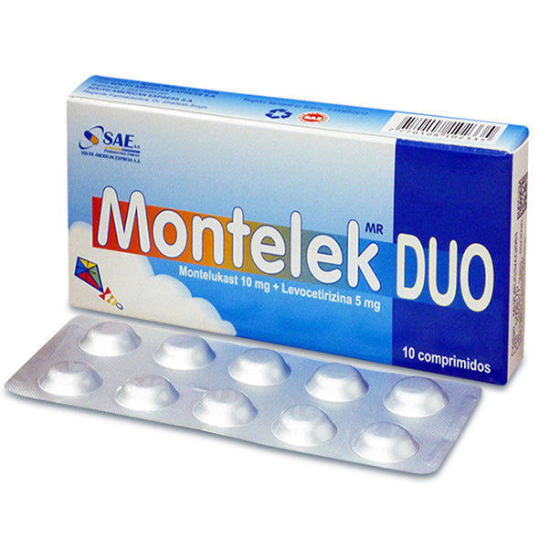 Montelek Duo Montelukast Sodico 10Mg Y Levocetirizina Diclorhidrato 5Mg X Tableta