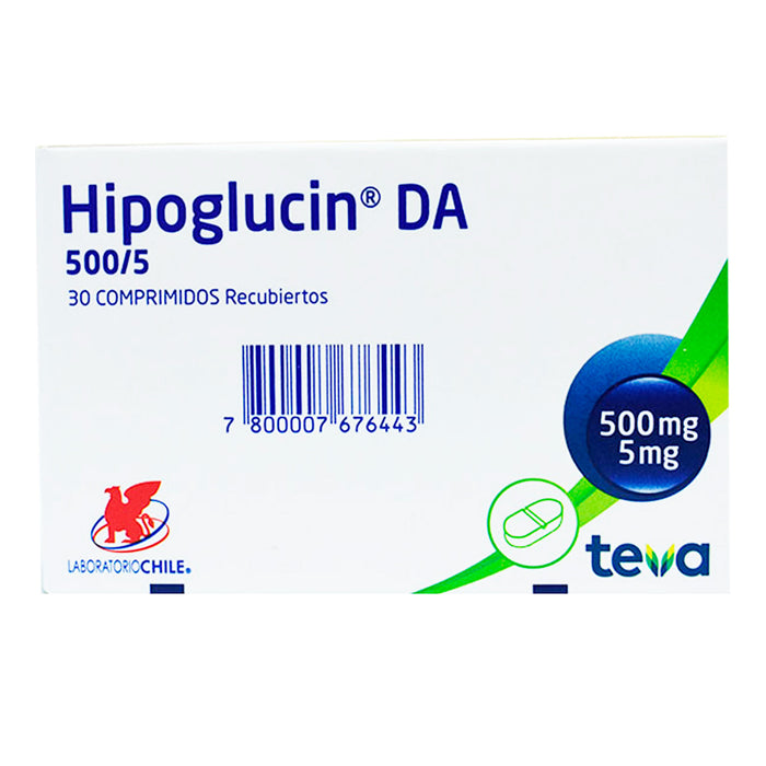 Hipoglucin Da 500Mg Metformina Y 5Mg Glibenclamida X Tableta