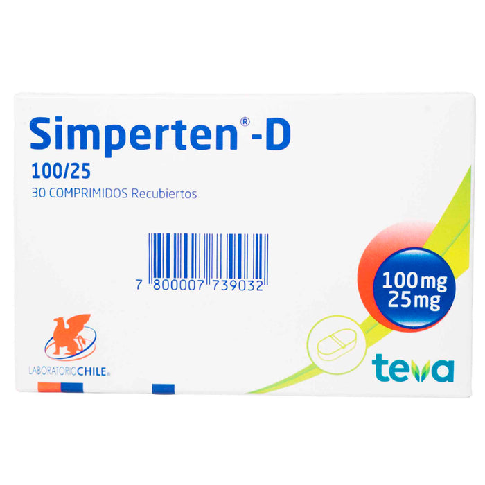 Simperten D Losartan Potasico 100Mg Y Hidroclorotiazida 25Mg X Tableta