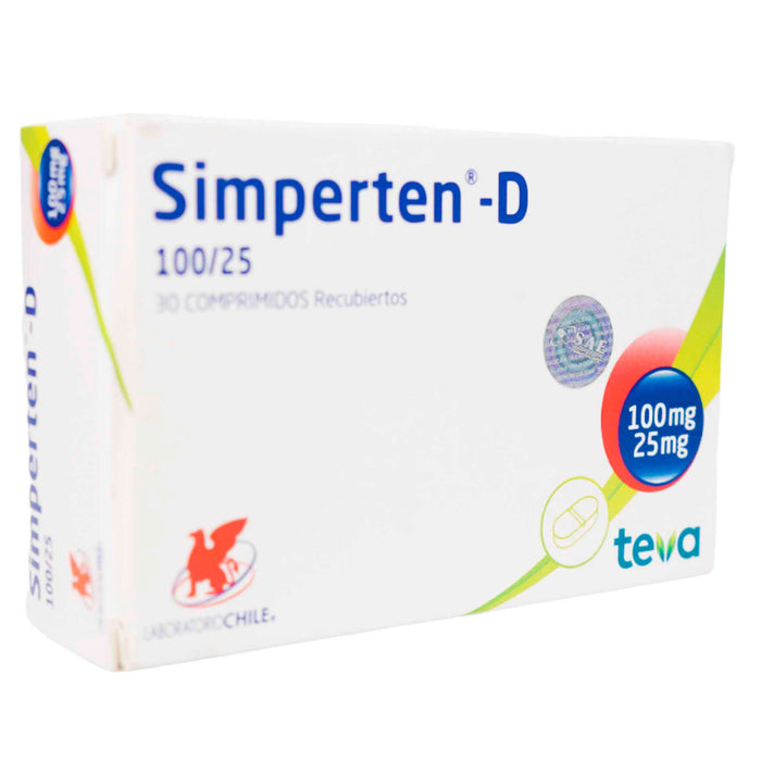 Simperten D Losartan Potasico 100Mg Y Hidroclorotiazida 25Mg X Tableta