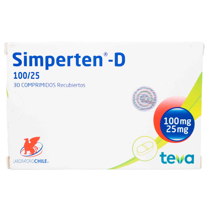 Simperten D Losartan Potasico 100Mg Y Hidroclorotiazida 25Mg X Tableta