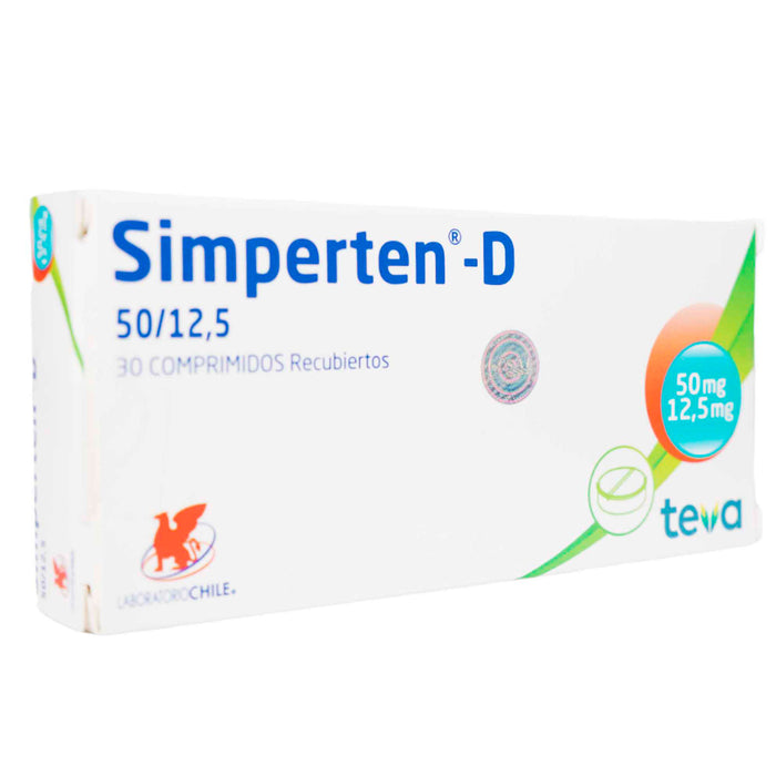 Simperten D Losartan 50Mg Y Hidroclorotiazida 12.5Mg X Tableta