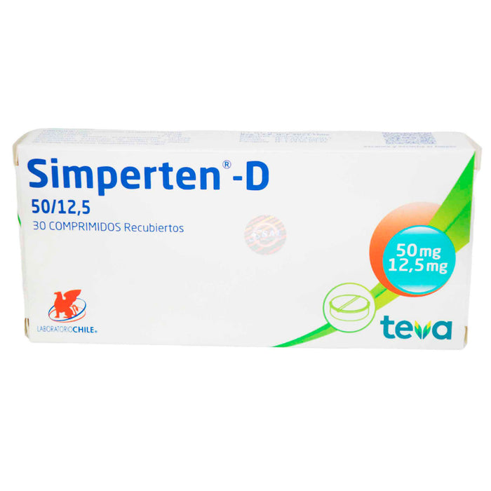 Simperten D Losartan 50Mg Y Hidroclorotiazida 12.5Mg X Tableta