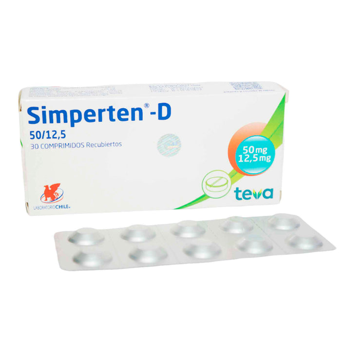 Simperten D Losartan 50Mg Y Hidroclorotiazida 12.5Mg X Tableta