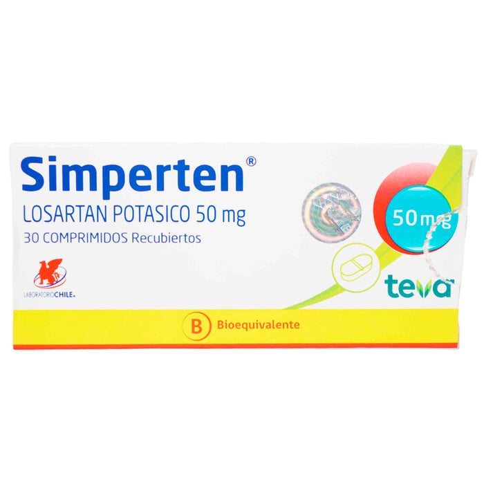 Simperten Losartan Potasico 50Mg X Tableta