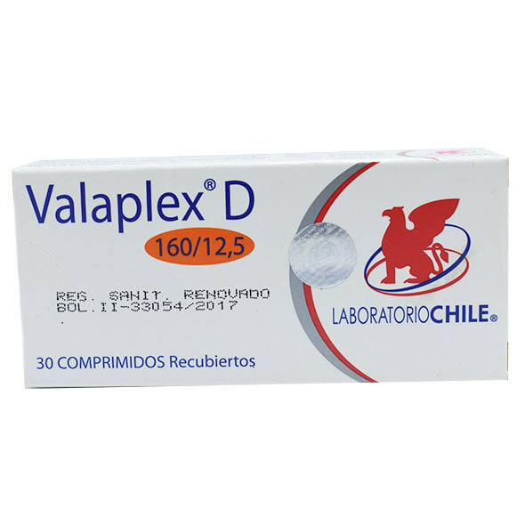 Valaplex D Valsartan 160Mg Y Hidroclorotiazida 12.5Mg X Tableta