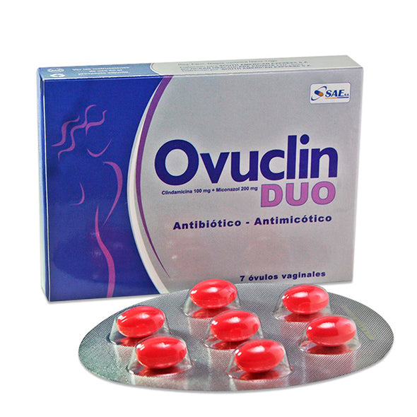 Ovuclin Duo Clindamicina 100Mg Y Clotrimazol 200Mg X Ovulo