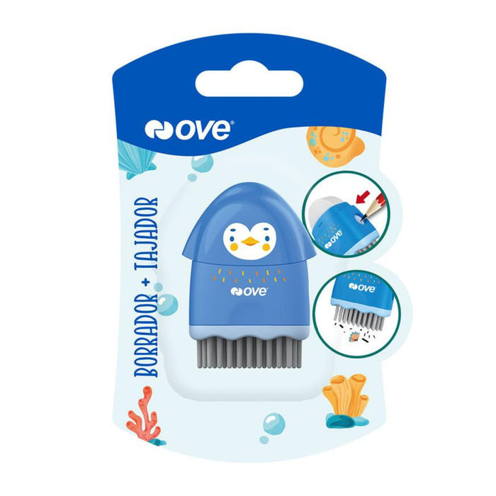 Borrador + Tajador Ove Coco /Pingüino X Unidad